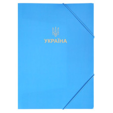 Папка на гумках А4 "BuroMAX" /BM.3972-14/ UKRAINE, блакитна (1/12/180)