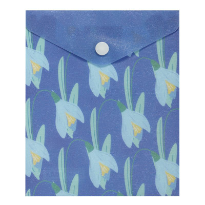 Папка-конверт на кнопці А6 "BuroMAX" /BM.3922-07/ SNOWDROP ARABESKI, напівпрозора, фіолетова (12/480)