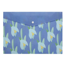 Папка-конверт на кнопці А4 "BuroMAX" /BM.3943-07/ SNOWDROP ARABESKI, напівпрозора, фіолетова (12/360)