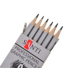 Набір графітних олівців "Santi Highly Pro" /742382/ 5В, 2В-2Н, 6шт (1/24/240)