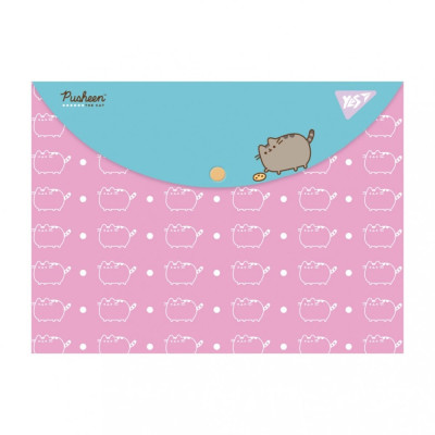 Папка-конверт на кнопці B5 "Yes" /492226 "Pusheen" (1/10/200)