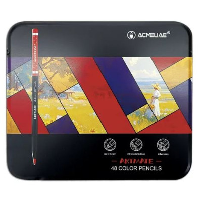 Олівці кольорові "Acmeliae" 48 кол. /43074/ 4.0мм , метал. коробка (1/24)