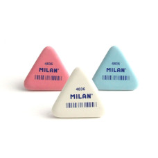 Гумка "MILAN" /CNM4836B/ трикутна  5*4,4*0,7см, картонна упаковка, мікс (36/324)