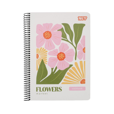 Блокнот А5/80 # спіраль "YES" /152292/ "Flowers" (1/60)