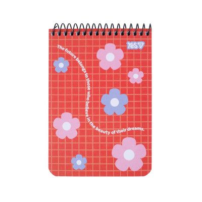 Блокнот А6/80 # спіраль "YES" /152295/ "Smiley and Flowers" (1/210)