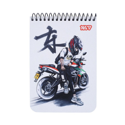 Блокнот А6/80 # спіраль "YES" /152300/ "Moto" (1/210)