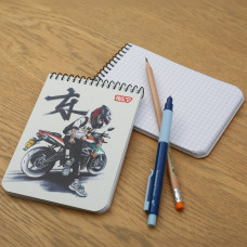 Блокнот А6/80 # спіраль "YES" /152300/ "Moto" (1/210)