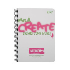 Блокнот А5/80 # спіраль "YES" /152307/ "Create" (1/60)