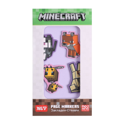 Індекс регістри "YES" /170449/ "Minecraft, пластик, 80 шт (4х20) (1/10/1000)