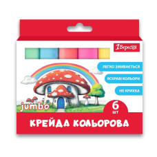 Крейда кольорова 6 шт. "1В" /400557/ JUMBO "Classic" (1/12/72)