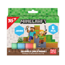 Крейда кольорова 6 шт. "YES" /400558/ JUMBO "Minecraft" (1/12/72)