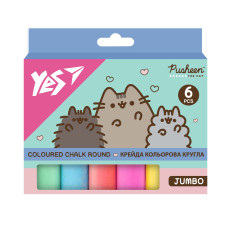 Крейда кольорова 6 шт. "YES" /400559/ JUMBO "Pusheen" (1/12/72)