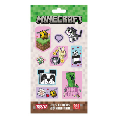 Наліпка "YES" /708532/ 2D "Minecraft.Spring" (1/10/100)