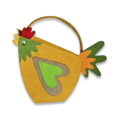 Кошик з фетру "Діамантові ручки" /230094/ "Курочка", 12 см
