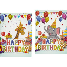 Набір для творчості зі стразами (листівка) "Go to art" /189141/ "Серія Happy birthday" 6 шт, 13*18 см