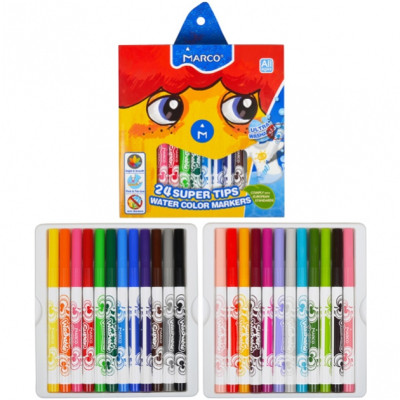 Фломастери "Marco Super Washable" 24 кол. /1630-24СВ/ (1/6/24)
