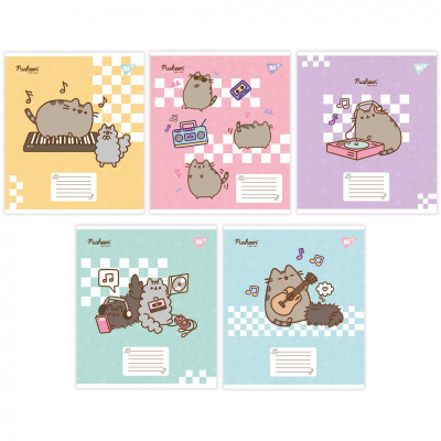 Зошит для нот A5/12арк. "YES" /766260/ "Pusheen in music" (25/500)