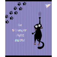 Зошит уч. "YES" 24арк.# /765234/ "Playful kitties" софт-тач+фольга срібло голограф. (10/160)