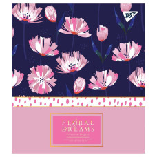 Зошит уч. "YES" 48арк.# /765271/ "Floral dreams" фольга золото+софт-тач+УФ-виб. (5/100)