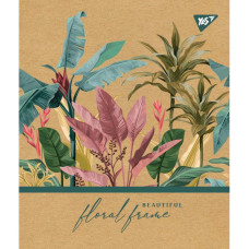Зошит уч. "YES" 48арк.# /765120/ "Floral frame" крафт, білила (5/100)