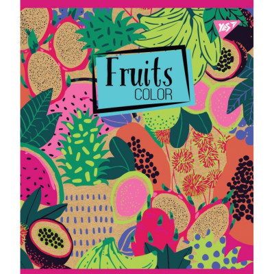 Зошит уч. "YES" 48арк.# /765125/ "Fruits color" крафт, білила (5/100)