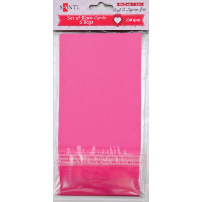 Заготовка для листівок "SANTI" /952292/ 10*20 см 5шт.,розов.,230г/м2 (1/100)