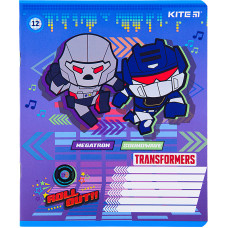 Зошит уч. "Kite" 12арк.# /TF22-232/ "Transformers" софт тач + УФ лак (25/600)