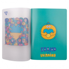 Блокнот А5/70 # "YES" /681859/ скоба пласт. обкл. "Stand with Ukraine" (1/20/40)