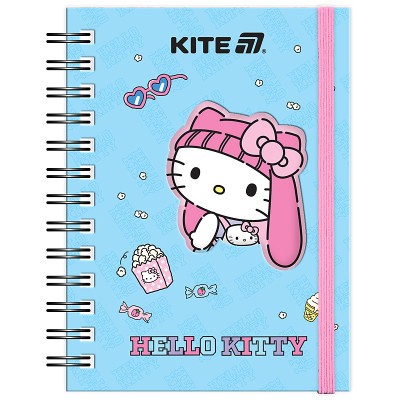 Блокнот А6/80арк. "Kite" /HK25-229-1/ вирубка, спіраль Hello Kitty (1/50)