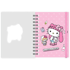 Блокнот А6/80арк. "Kite" /HK25-229-1/ вирубка, спіраль Hello Kitty (1/50)