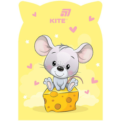 Блокнот В6/48арк. "Kite" /K25-461-4/ м'яка обкл. Cheese Mouse (1/50)