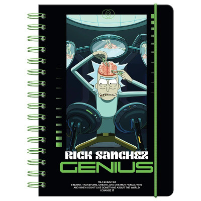 Блокнот А5/80арк. "Kite" /RM24-190/ # на спіралі "Rick & Morty" (1/10/20)