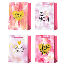 Пакет подарунковий "Leader" /461424/ арт.3212, 97-10, "Love", XL (31*42*12см) мікс (12)