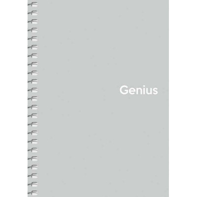 Блокнот "Genius" спіраль /A6-080-6805K/ ##, пластик 0,5 мм, 70 г/м2, заокруглені кути (4/160)