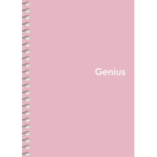 Блокнот "Genius" спіраль /A6-080-6805K/ ##, пластик 0,5 мм, 70 г/м2, заокруглені кути (4/160)