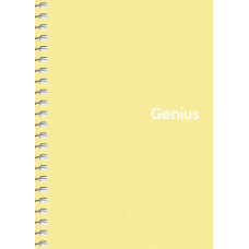 Блокнот "Genius" спіраль /A6-080-6805K/ ##, пластик 0,5 мм, 70 г/м2, заокруглені кути (4/160)