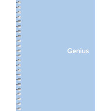 Блокнот "Genius" спіраль /A6-080-6805K/ ##, пластик 0,5 мм, 70 г/м2, заокруглені кути (4/160)