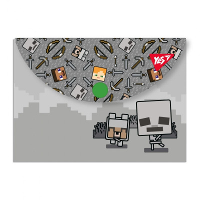 Папка-конверт на кнопці B7 "Yes" /492262/ "Minecraft" (10/200)