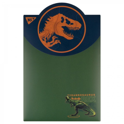 Папка-конверт на липучці А4 "Yes" /492187/ "Jurassic World" вертикальна (1/10/200)