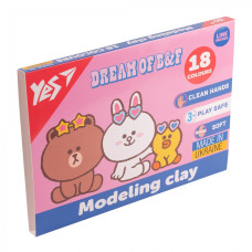 Пластилін 18 кол. 360г "YES" /540679/ "Line Friends" (1/14)