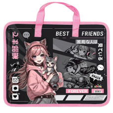 Папка-портфель "Kidis" /13212/ "Anime Girls" з ткан. ручк. (1/12)