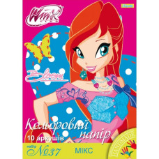 Папір кольоровий А4/10арк "1В" /950545/ МІКС, 5кол.НЕОНсамокл+5кол.МЕТАЛсамокл, 170г/м2 (1/100)