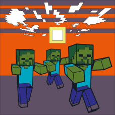 Картина за номерами "SANTI" /954401/ "Minecraft. Втеча зомбі", 25*25см, LED підсвітка Картина за номерами "SANTI" /954401/ "Minecraft. Втеча зомбі", 25*25см, LED підсвітка