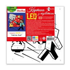 Картина за номерами "SANTI" /954393/ "Minecraft. Стів та Гаст", 25*25см, LED підсвітка