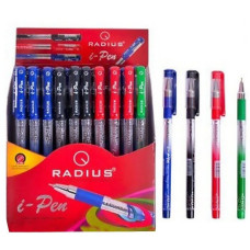 Ручка кулькова "Radius" /I-Pen/ Принт на корп.,мікс (34синя+10чорн.+4черв.+2зел),0,7мм (50/300/1200)