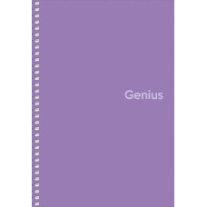 Блокнот "Genius" спіраль /A5-080-6806K/ ##, пластик 0,5 мм, 70 г/м2, заокруглені кути (4/80)