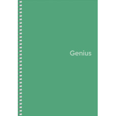 Блокнот "Genius" спіраль /A5-080-6806K/ ##, пластик 0,5 мм, 70 г/м2, заокруглені кути (4/80)
