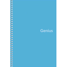Блокнот "Genius" спіраль /A5-080-6806K/ ##, пластик 0,5 мм, 70 г/м2, заокруглені кути (4/80)