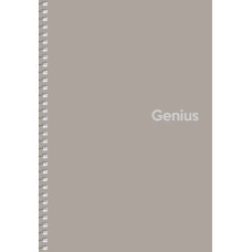 Блокнот "Genius" спіраль /A5-080-6806K/ ##, пластик 0,5 мм, 70 г/м2, заокруглені кути (4/80)