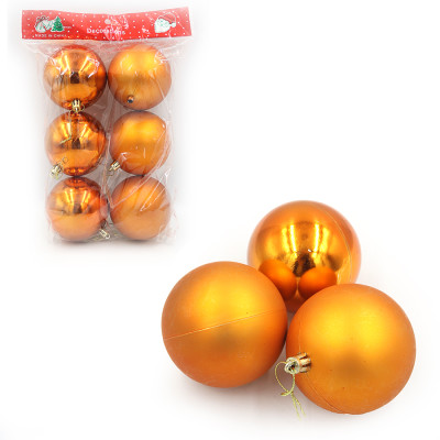 Набір новорічних кульок "JO" /DSCN1494-8/ "New year" 8см, 6шт (1/64)